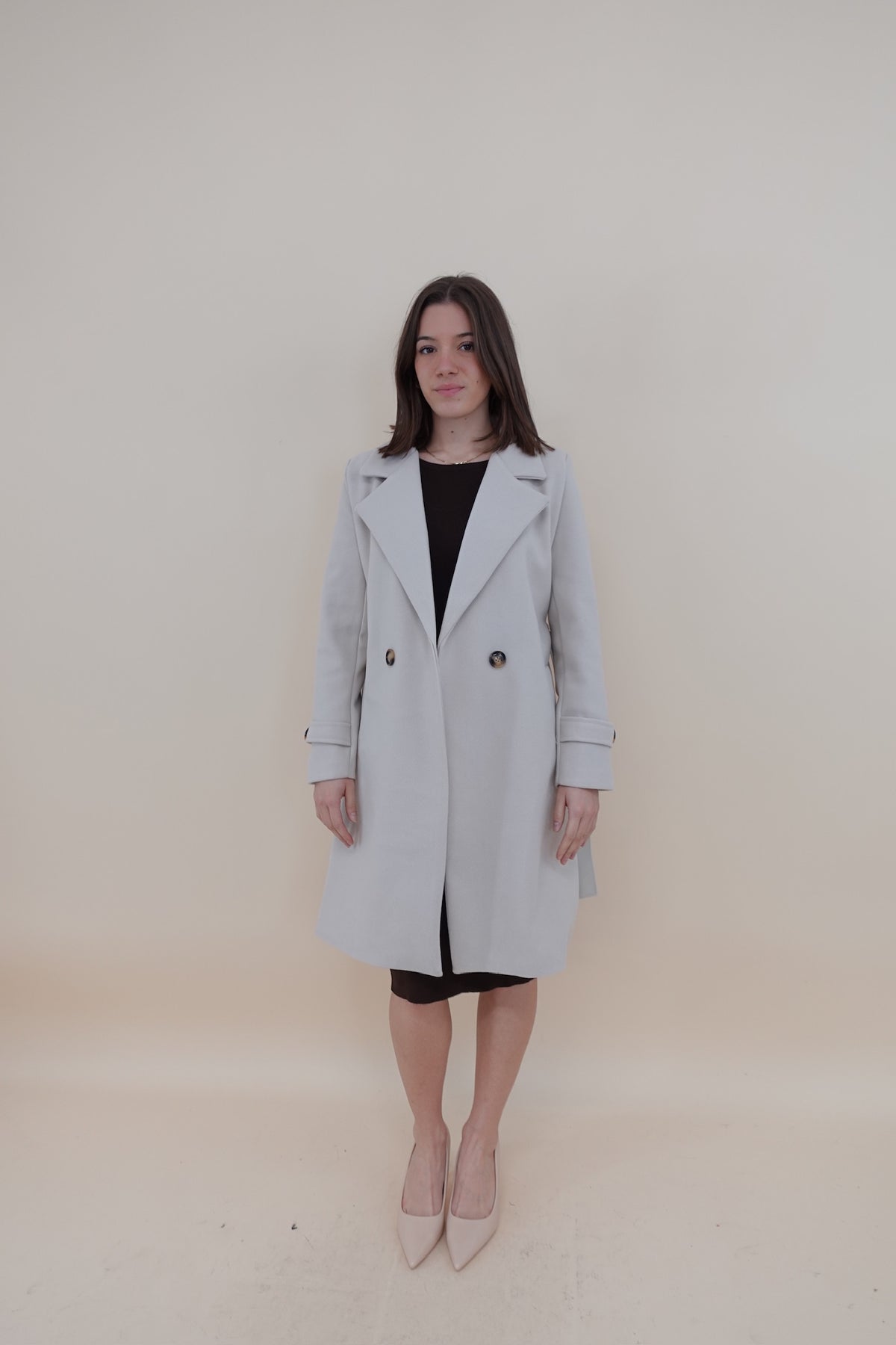 Cappotto Midi Beige