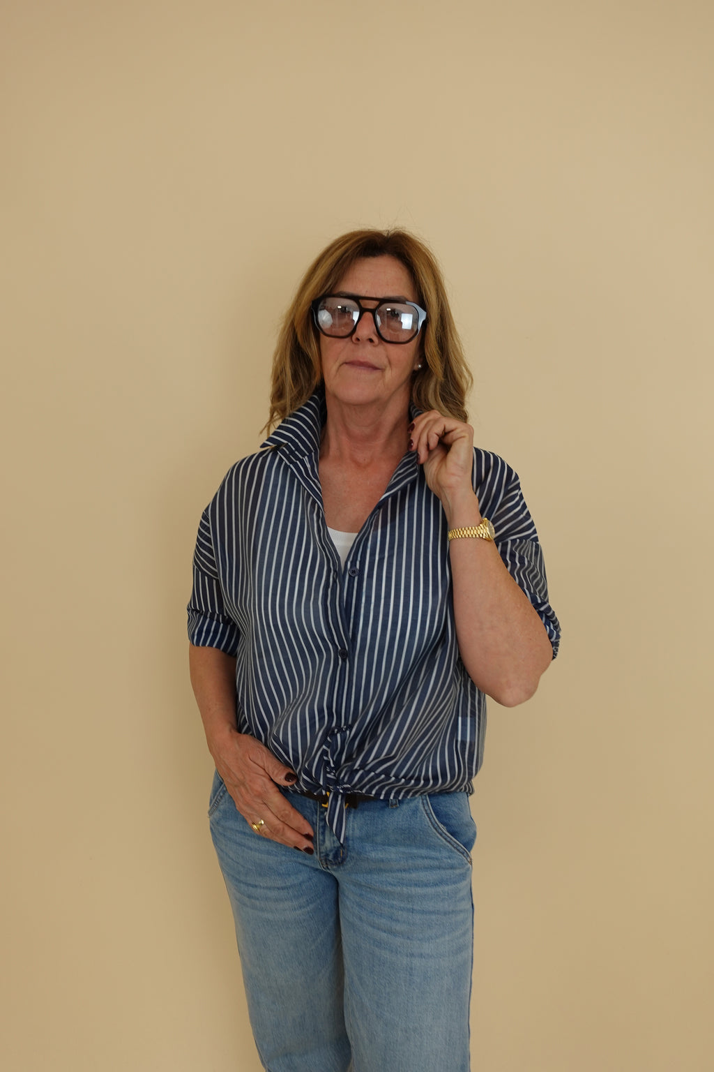 Camicia Line Blu