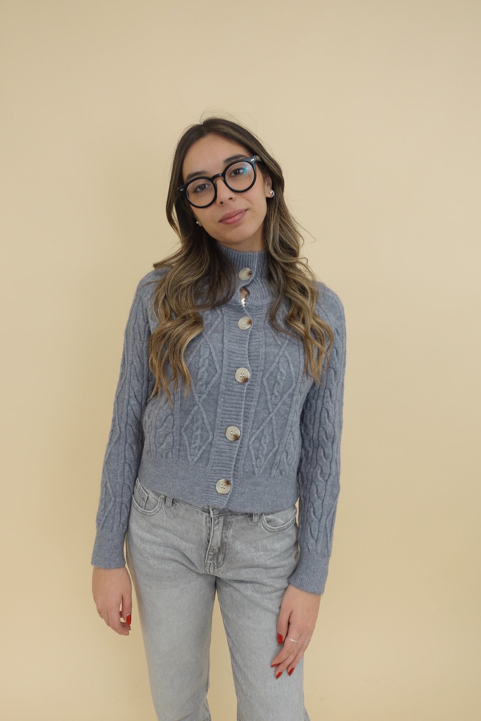 Cardigan Badia Grigio