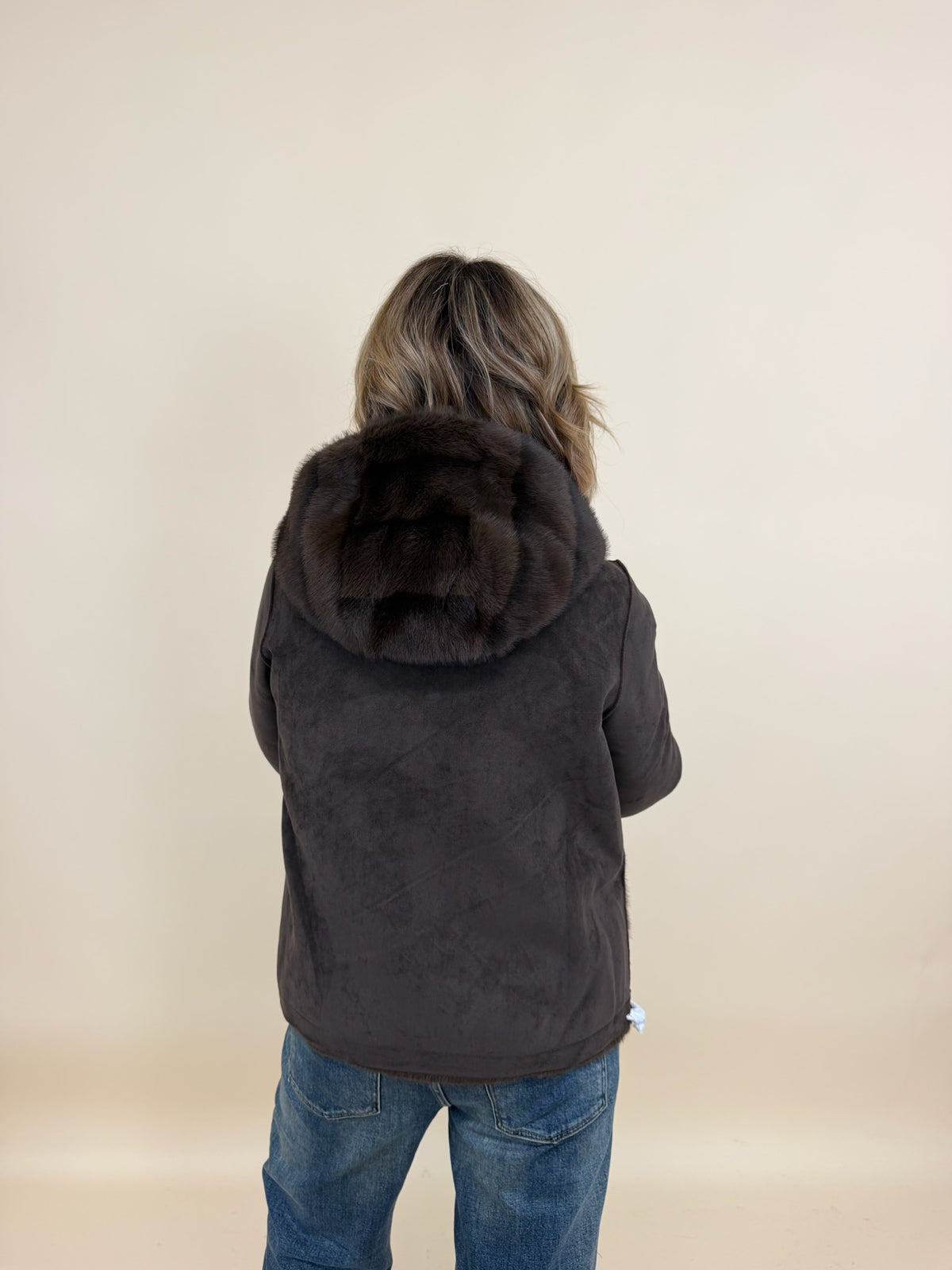 Ecopelliccia Reversibile Short